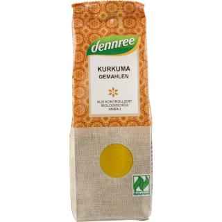 dennree Kurkuma gemahlen, 50 gr Packung