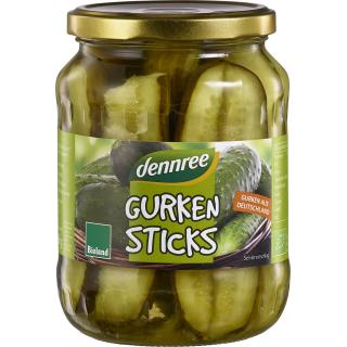 dennree Gurkensticks, 670 gr Glas (360 gr)