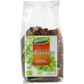dennree Sultaninen, geölt, Türkei, 250 gr Packung