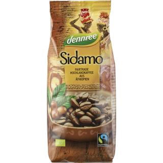 dennree Sidamo-Röstkaffee, Transfair, gemahlen,  2