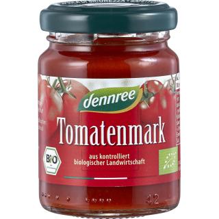 dennree Tomatenmark, 22% Trockenmasse, 100 gr Glas