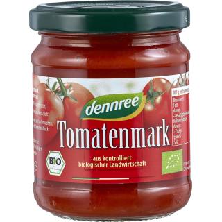 dennree Tomatenmark, 22% Trockenmasse, 200 gr Glas