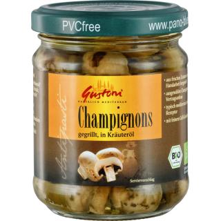 Gustoni gegrillte Champignonköpfe, in Kräuteröl, 1