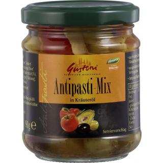 Gustoni Antipasti-Mix, in Kräueröl, demeter, 190 g