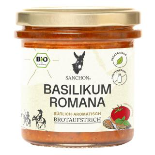 Sanchon Basilikum Romana Brotaufstrich, 150 g Glas