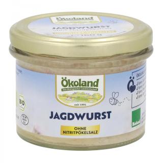 Ökoland Jagdwurst - Gourmet-Qualität, 160 gr Glas