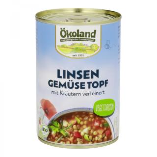 Ökoland Linsen-Gemüse-Topf, 400 gr Dose