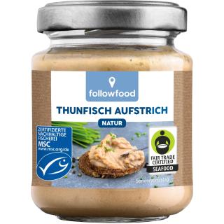 followfood Thunfisch Aufstrich Natur, 120 g Glas