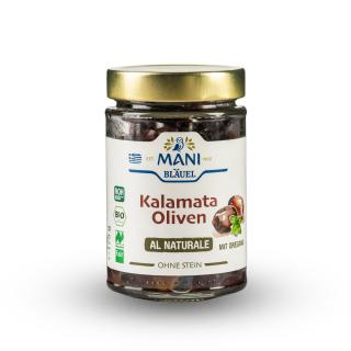 Oliven schwarz al naturale, entsteint, SB, Bläuel