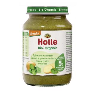 Holle Spinat mit Kartoffeln, 190 g Glas