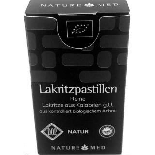 Lakritzpastillen Natur, 25 gr Packung