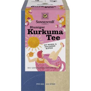 Sonnentor Blumiger Kurkuma-Tee mit Rosen- & Holund