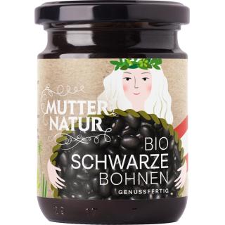 Mutter Natur Schwarze Bohnen, 235 gr Glas