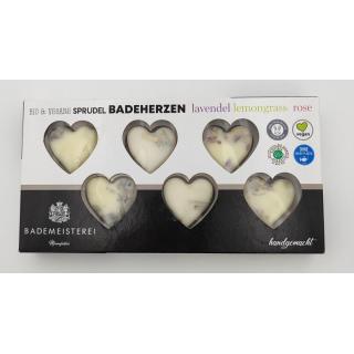 Bademeisterei Sprudelbadeherzen mit Blüten, 1  Pac