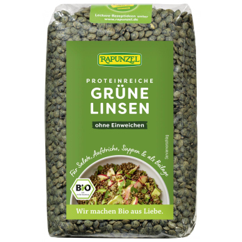 Rapunzel Grüne Linsen, 500 gr Packung