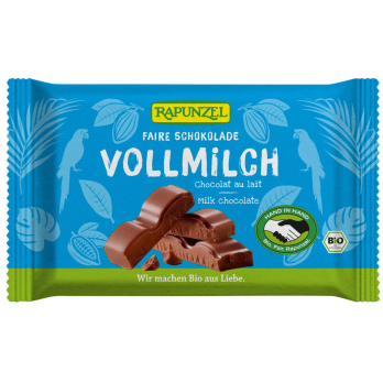 Rapunzel Vollmilch Schokolade HIH, 100 gr Stück