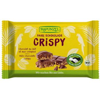 Rapunzel Vollmilch Crispy HIH, 100 gr Stück