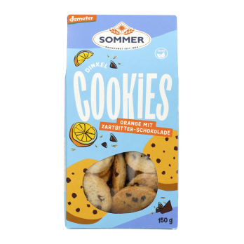 Sommer Dinkel Schoko-Orange Cookies, 150 gr Packun