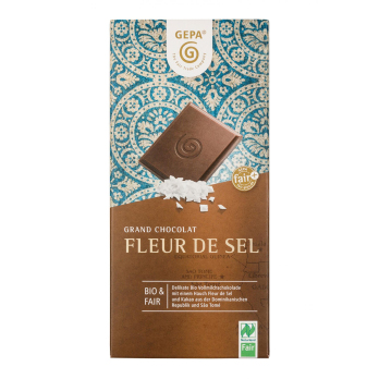 Gepa Grand Chocolat Fleur de Sel 37%, 100 gr Stück