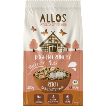 Allos Nutri + Roggen, 350 g Packung Crunchy Nuss