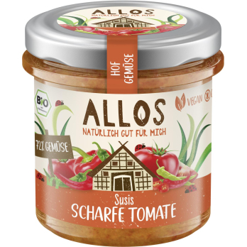 Allos Hof-Gemüse Susis scharfe Tomate, 135 gr Glas