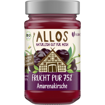 Allos Frucht Pur Amarenakirsche, 250 gr Glas -75%