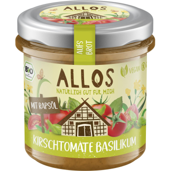 Allos Aufs Brot Tomate Basilikum, 140 gr Glas