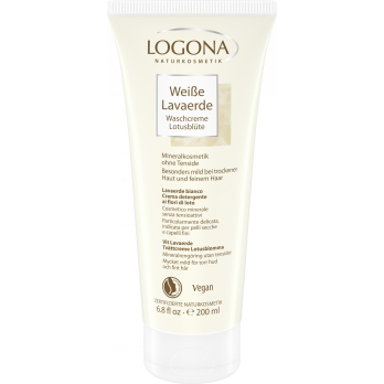 Logona Weiße Lavaerde Waschcreme Lotus,  200 ml Tu