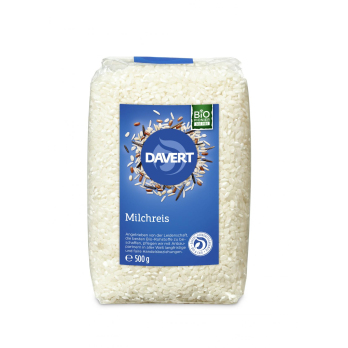 Davert Milchreis, rund, weiß, 500 gr Packung