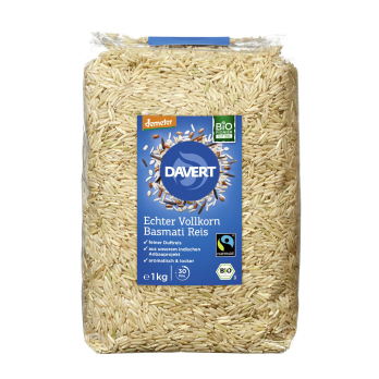 Davert Echter Basmati Vollkorn Reis, 1 kg Packung