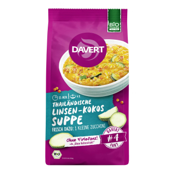 Davert Thailändische Linsen-Kokos-Suppe, 170 gr Be