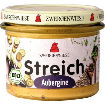 Zwergenwiese Aubergine Streich, 180 gr Glas