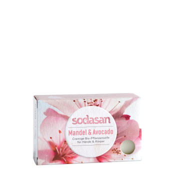 Sodasan Bio-Pflanzenseife Mandel im Karton, 100 gr