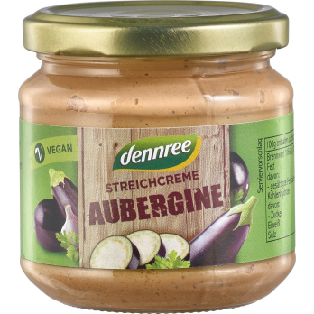 dennree Streichcreme Aubergine, 180 gr Glas