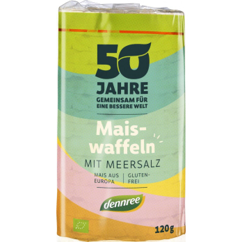 dennree Maiswaffeln mit Meersalz, 120 gr Packung -gl