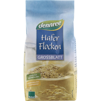 dennree Haferflocken Großblatt, 500 gr Packung