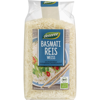 dennree Basmati-Reis weiß, Indien, 500 gr Packung
