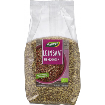 dennree Leinsaat geschrotet, 400 gr Packung