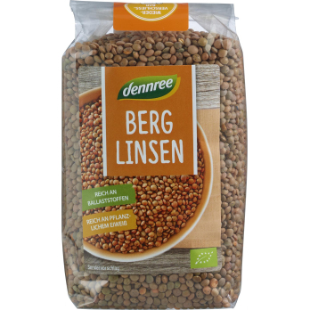 dennree Linsen braun, 500 gr Packung