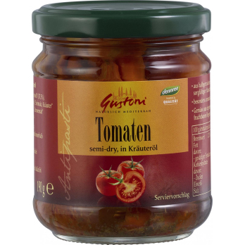 Gustoni halbgetrocknete Tomaten, demeter, 190 gr G