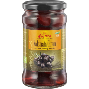 Gustoni Kalamata Oliven in Lake, 300 gr (180 gr)