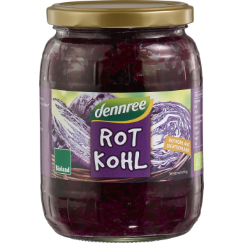 dennree Rotkohl, 680 gr Glas (650 gr)