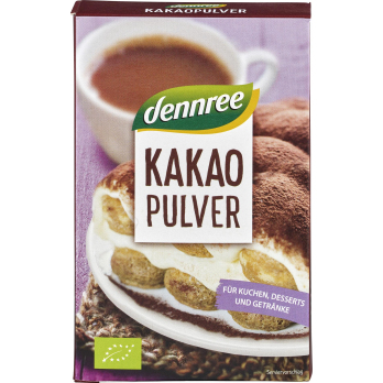 dennree Kakaopulver, schwach entölt, 150 gr Packun