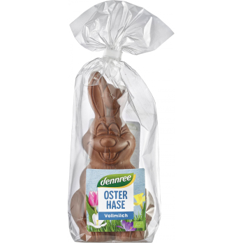 dennree Vollmilch Osterhase, 75 gr Stück
