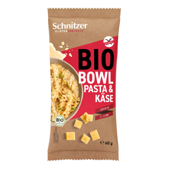 Schnitzer Bio Bowl Pasta & Käse, 60 g Packung