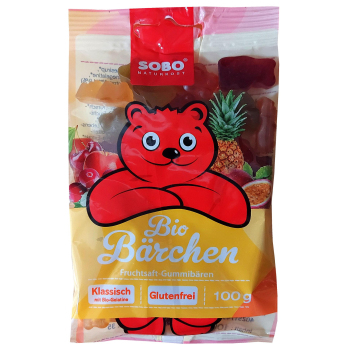 Sobo BioBärchen Fruchtsaft Gummibär, 100 gr Packun