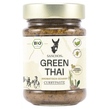 Sanchon Green Thai Curry Paste mild, 190 gr Glas