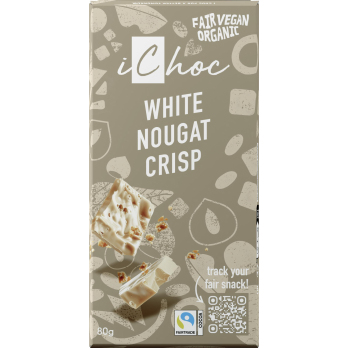 iChoc White Nougat Crisp, 80 g Stück