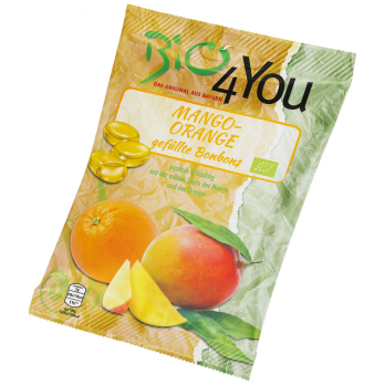 Bio4you Mango-Orange Bonbons, 75 gr Packung