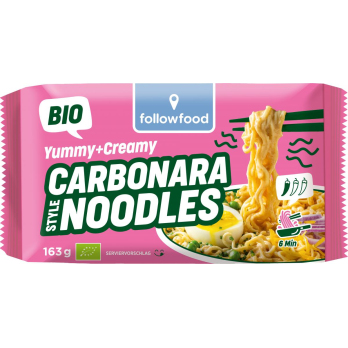 followfood Cheesy+Creamy Carbonara Noodles, 163 g